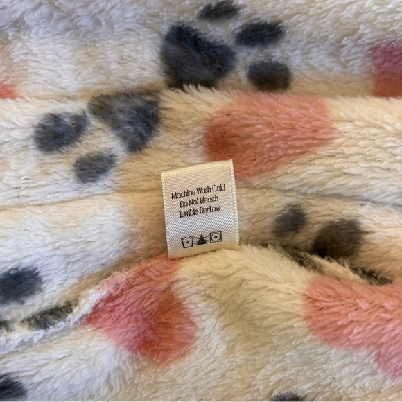 PJ Salvage Paw Print Plush Robe Women's Size Medium - Picture 6 of 8